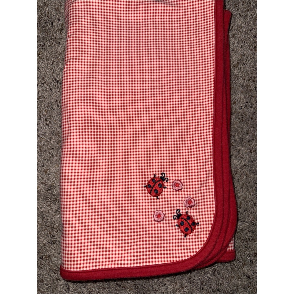 Baby Girl Vintage Gymboree Lady Bug Country Picnic Baby‎ Blanket